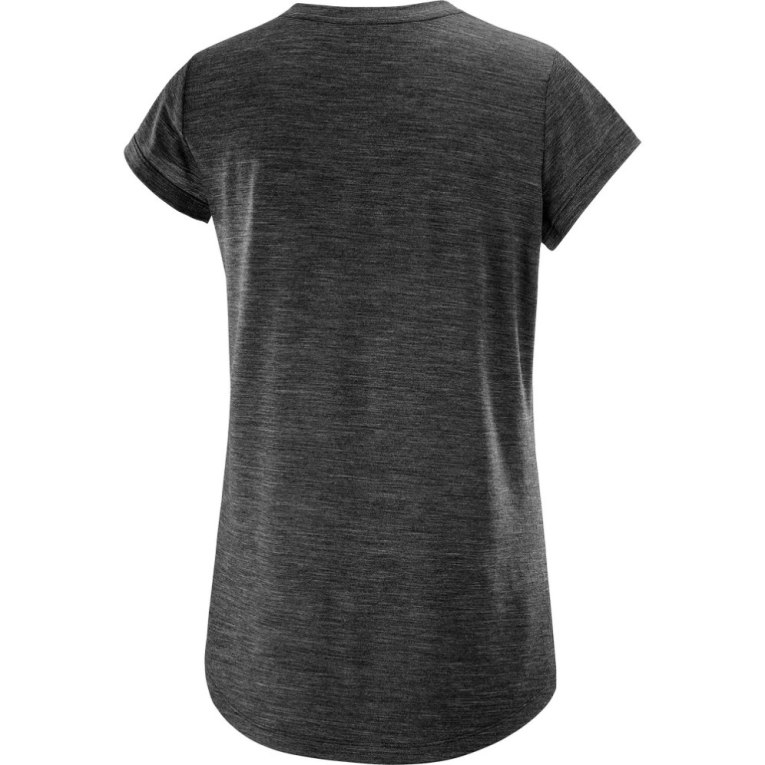 Camiseta Salomon Outlife Merino Blend Corta Sleeve Mujer Negros | MX BEWU685